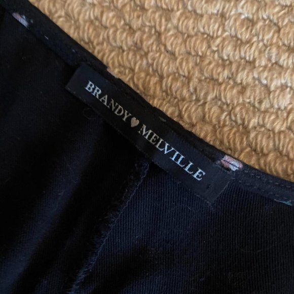 Brandy Mellville - Robbie Wrap Dress | Navy Ditsy Floral | X Small | Juniors 3 - Picture 14 of 16